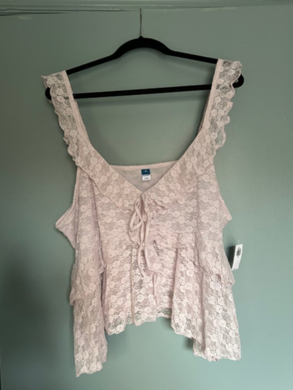 Old Navy Lavender Lace Ruffle Tie-Front Cami
